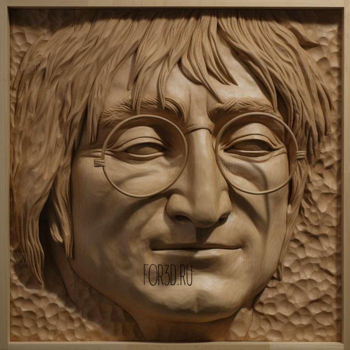 john lennon 4 stl model for CNC